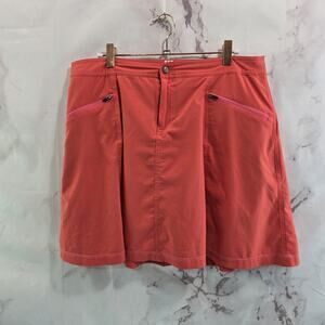 Title Nine Skirt Women 10 Medium Short Pink Stretch Knee Mini Shorts Lined Coral